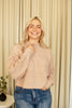 Rose Cable Knit Cropped Sweater