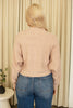 Rose Cable Knit Cropped Sweater