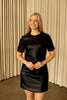 Black Faux Leather Mini Dress