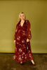 Burgundy Floral Maxi Dress
