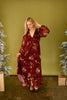 Burgundy Floral Maxi Dress