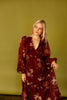 Burgundy Floral Maxi Dress
