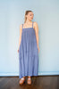 Blue Maxi Tiered Sun Dress