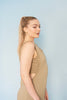 Lt Olive Twisted Strap Tank Midi Dress
