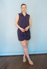 Oxford Blue Belted Romper