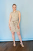 Sage Washed Button Down Tie Waist Mini Dress