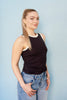 Charcoal Ribbed Tank Top