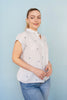 Blue Stripe Floral Print Shirt
