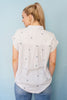 Blue Stripe Floral Print Shirt