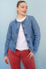 Denim Blue Stitch Detail Jacket