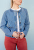 White Ribbed Long Sleeve Tee