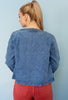 Denim Blue Stitch Detail Jacket