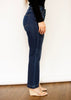 RISEN Dark Wash High Rise Crop Wide Jeans