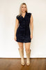 Navy Faux Suede Mini Dress