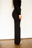 RISEN Black High Rise Wide Double Button Detail Jeans