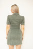 Washed Olive Denim Mini Dress