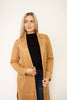 Camel Faux Suede Duster Jacket