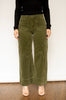 RISEN Moss High Rise Crop Wide Patch Pocket Corduroy Pants