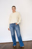 Cream Cropped Oversized Sweater