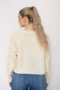 Cream Cropped Oversized Sweater