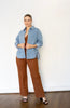 Mocha Washed Cotton Utility Pants