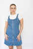 Denim Zipper Front Mini Dress