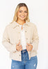 Taupe Mini Houndstooth Crop Jacket