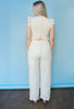 Ivory Lace Ruffle Jumpsuit