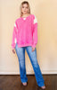 Pink Oversized French Terry Sweatshirt