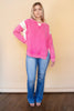 Pink Oversized French Terry Sweatshirt