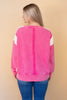 Pink Oversized French Terry Sweatshirt