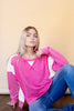 Pink Oversized French Terry Sweatshirt