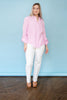 Pink Stripe Oversized Gauze Shirt