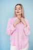 Pink Stripe Oversized Gauze Shirt