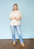 Taupe Stripe Relaxed Shirt