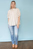 Taupe Stripe Relaxed Shirt