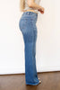 RISEN Tummy Control High Rise Wide Jeans
