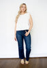 White Lace Trim Ruffle Cropped Top