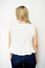 White Lace Trim Ruffle Cropped Top