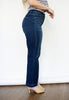 RISEN Tummy Control High Rise Crop Wide Jeans