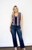 Variegated Stripe Knit Vest Top
