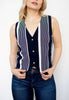 Variegated Stripe Knit Vest Top