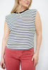 Navy Striped Sleeveless Top