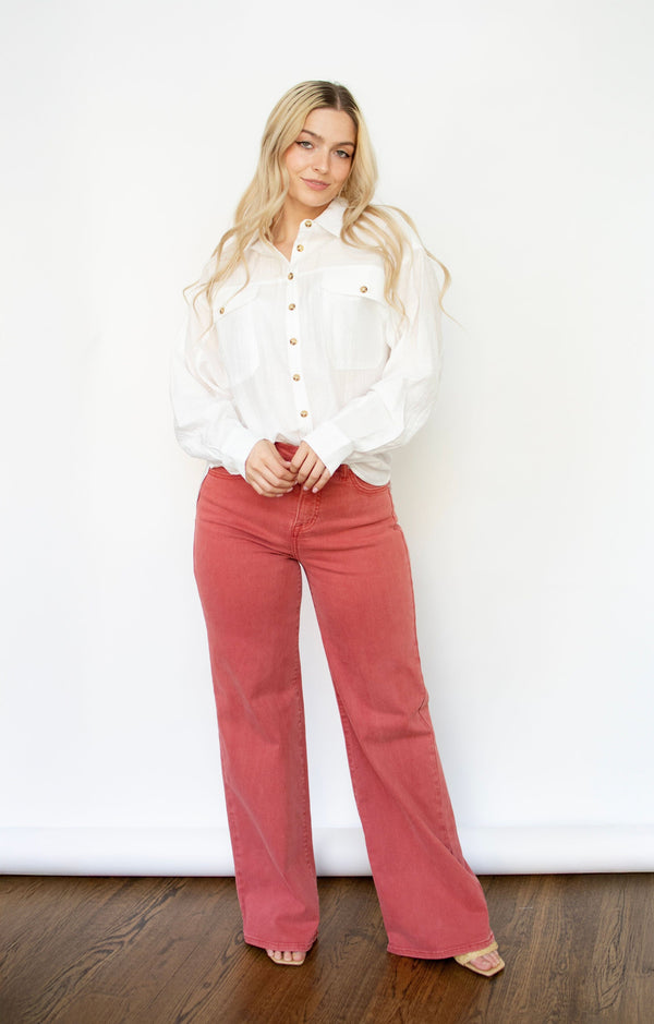 White Long Sleeve Button Down Shirt
