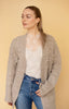 Mocha Pearl Open Front Cardigan