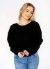 Black Bow Knit Sweater Top