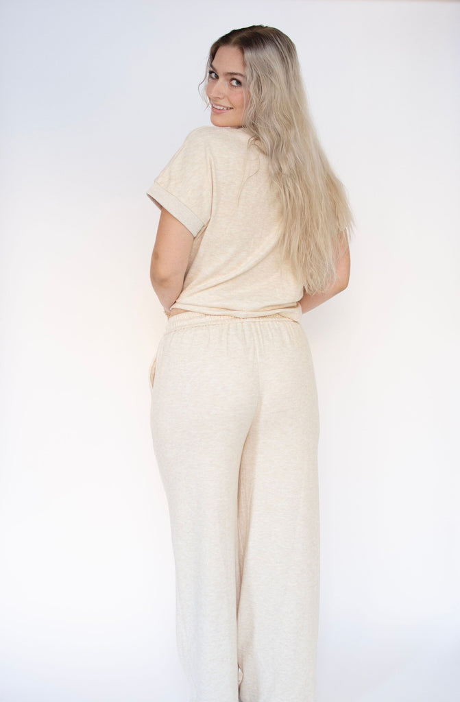 Ivory Comfy Knit Pants