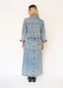 Denim Lapel Collar Maxi Dress