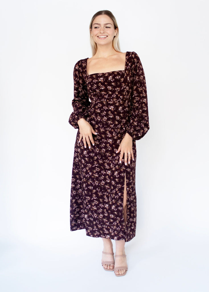 Port Ditsy Floral Midi Dress