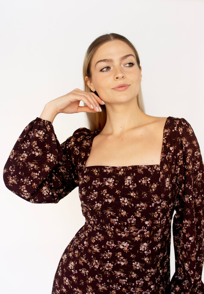 Port Ditsy Floral Midi Dress